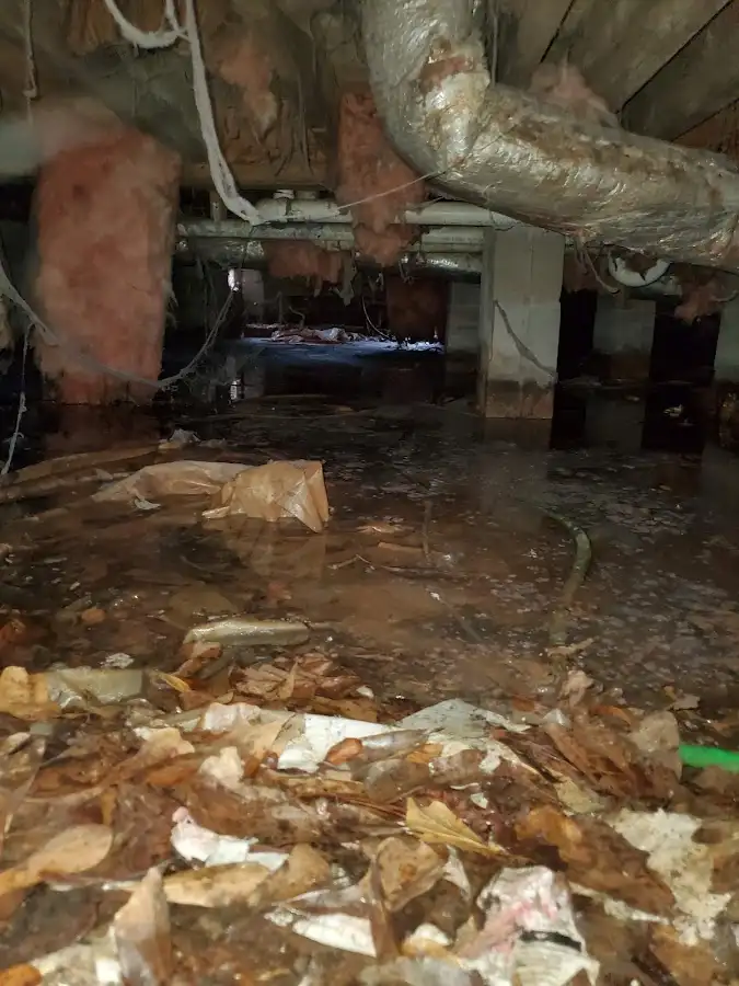 Crawl space flood assessment for Commercial Water Damage Restoration in Wilbraham