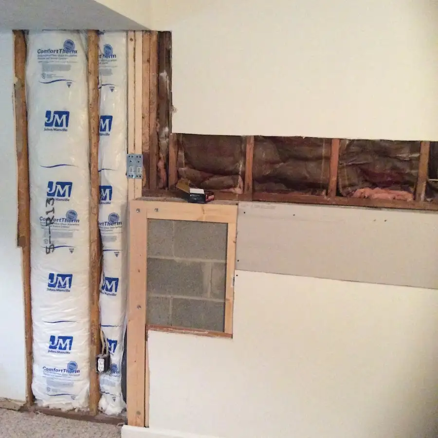 Wall insulation replacement during Contents Cleaning & Restoration in Wilbraham